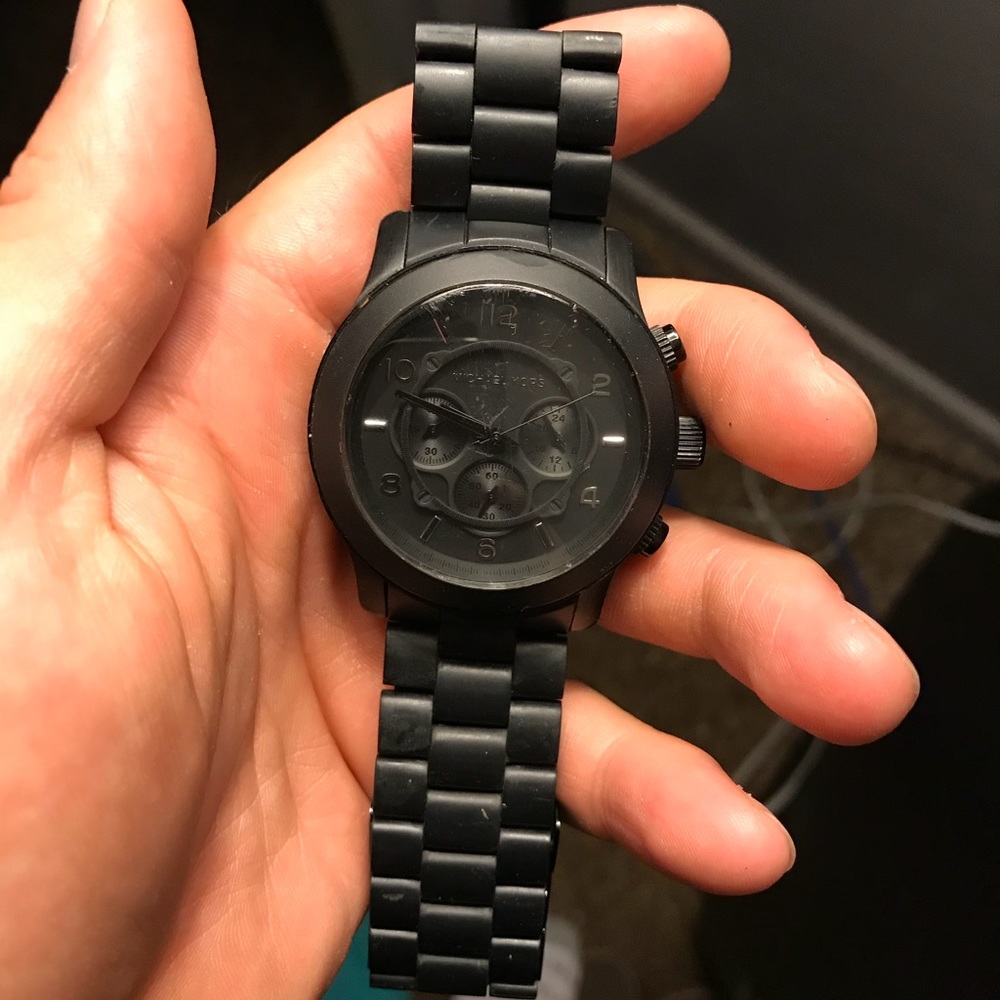 Black Michael Kors watch. Very stylish